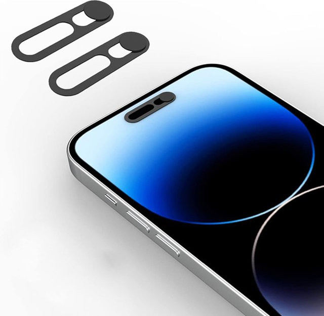 2 Stück Webcam-Abdeckung Privacy Protector für iPhone 17 Air 16 15 Pro Max Plus in Schwarz und Silber - Bild 1