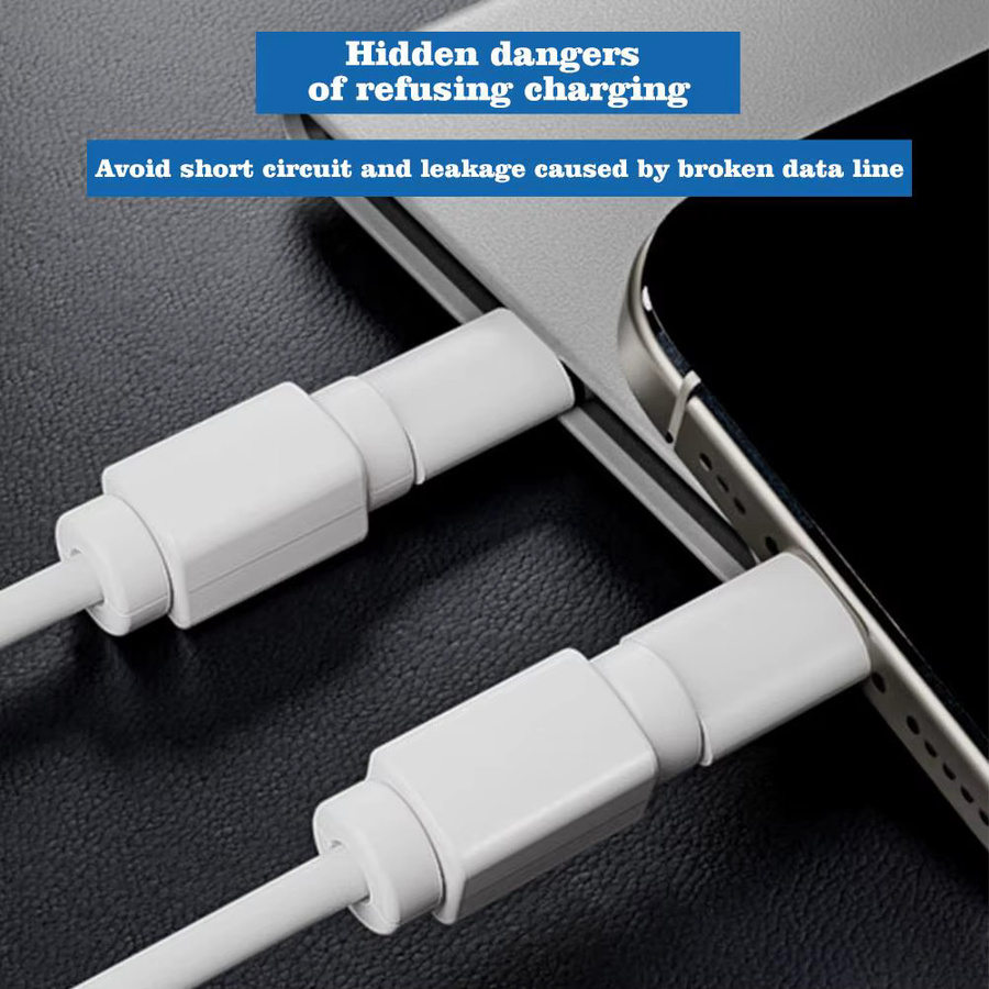 Flexibler USB-C Datenkabel-Schutzorganizer und Kabelmanagement-Clips in Weiß für Maus, Tastatur und Kopfhörer - Bild 2