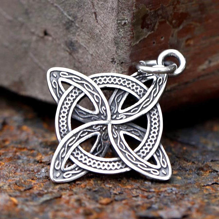 Anhänger Halskette Keltischer Knoten, Edelstahl, Silber, Herren, Gothic - Bild 3