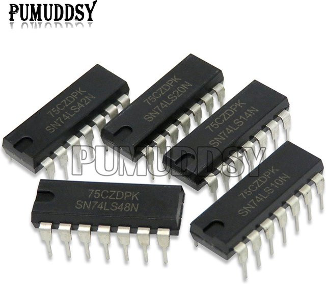 10er Set PUMUDDSY HD74LS32P DIP SN74LS32N Logik-Bausteine in Schwarz - Bild 1