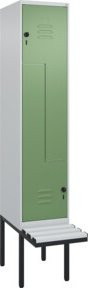 C+P Z-Spind Classic PLUS Sitzbank mit 2 Fächern und Sicherheits-Drehriegel, B/T/H: 212 cm x 40 cm x 81,5 cm - Bild 1