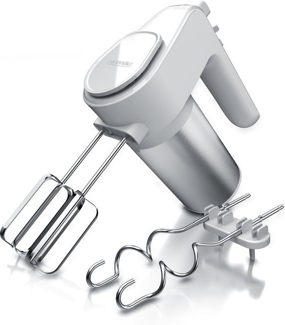 Arendo Elektrischer Handmixer in Weiß mit 2 x Quirle und 2 x Knethaken aus Edelstahl - Bild 1