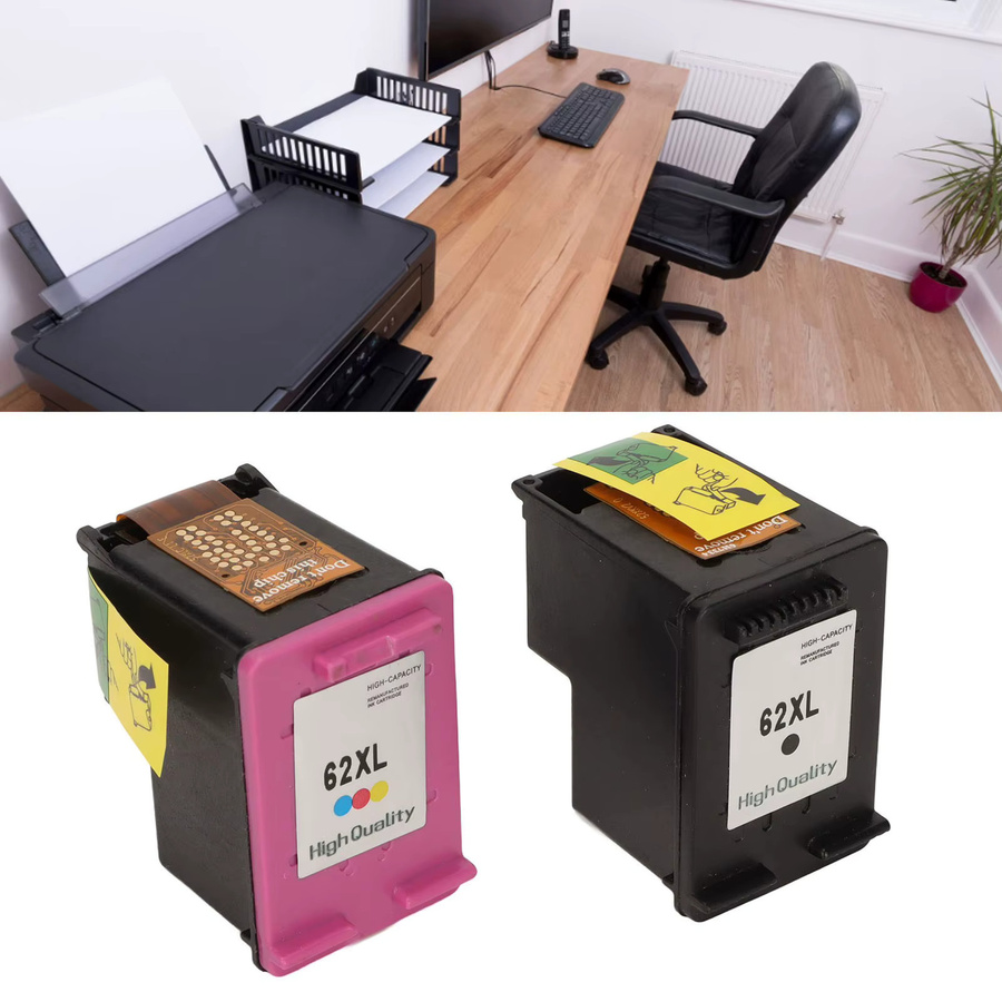 Aibecy Tintenpatronen Set 62XL in Schwarz und Farbe als Ersatz für HP OfficeJet 200 258 5540 5542 5640 7640 Drucker, 2 Stück - Bild 3