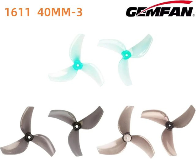 Gemfan 1611-3 3-Blatt PC Propeller, 8-teiliges Set, Grau - Bild 1