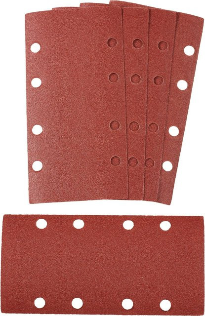 LUX-TOOLS Schleifstreifen Classic für Exzenterschleifer, Körnung K180, rot, B: 9,3 cm, H: 18,5 cm - Bild 1