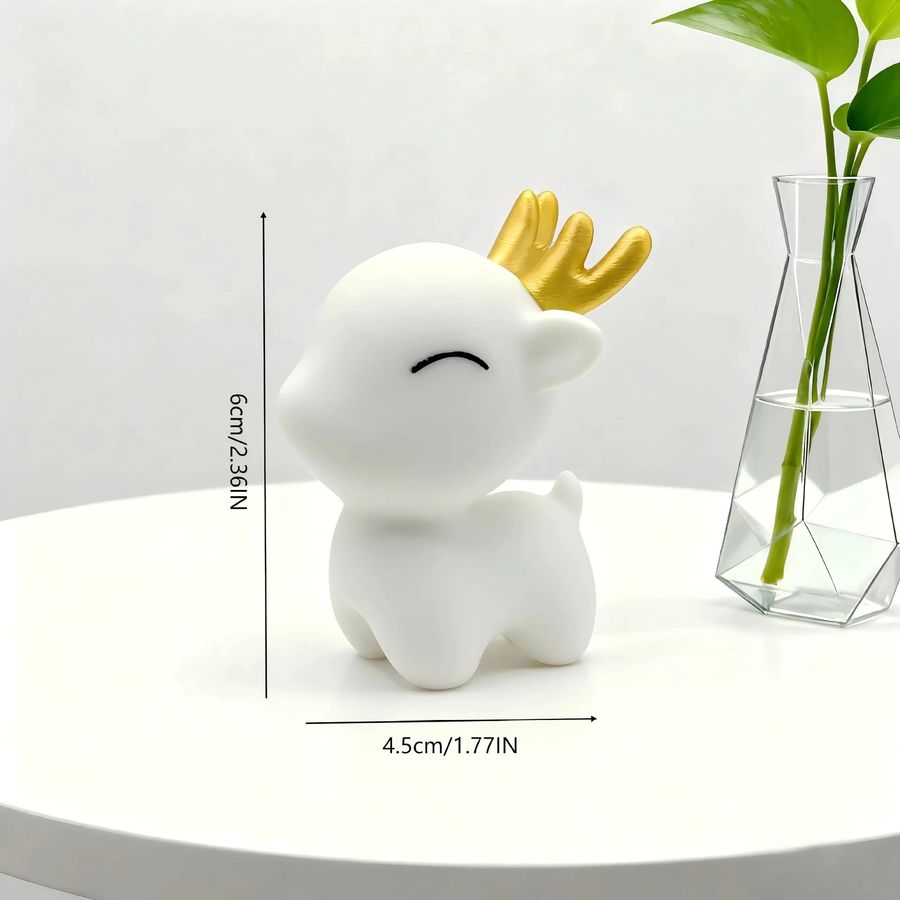 Elk Home Decor Mini Hirschstatuen als realistische Dekoration für deinen Schreibtisch oder dein Bücherregal - Bild 3