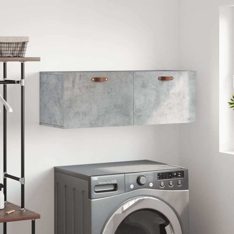 Wandschrank Vidaxl in Grau im Industrial Design aus Holzwerkstoff, B/H/T: 100 x 36,5 x 35 cm - Bild 1