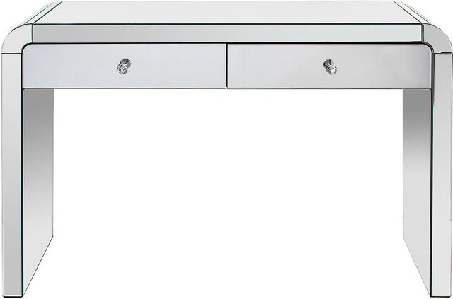 Vente-unique Konsolentisch Pikio in Grau-silber mit MDF und Spiegel, Breite: 120 cm, Höhe: 80 cm, Tiefe: 35 cm - Bild 1