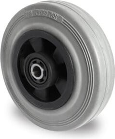 CASCOO Rollenlager Serie P4R2 Rad ø 80 mm in Schwarz und Grau aus Kunststoff - Bild 1