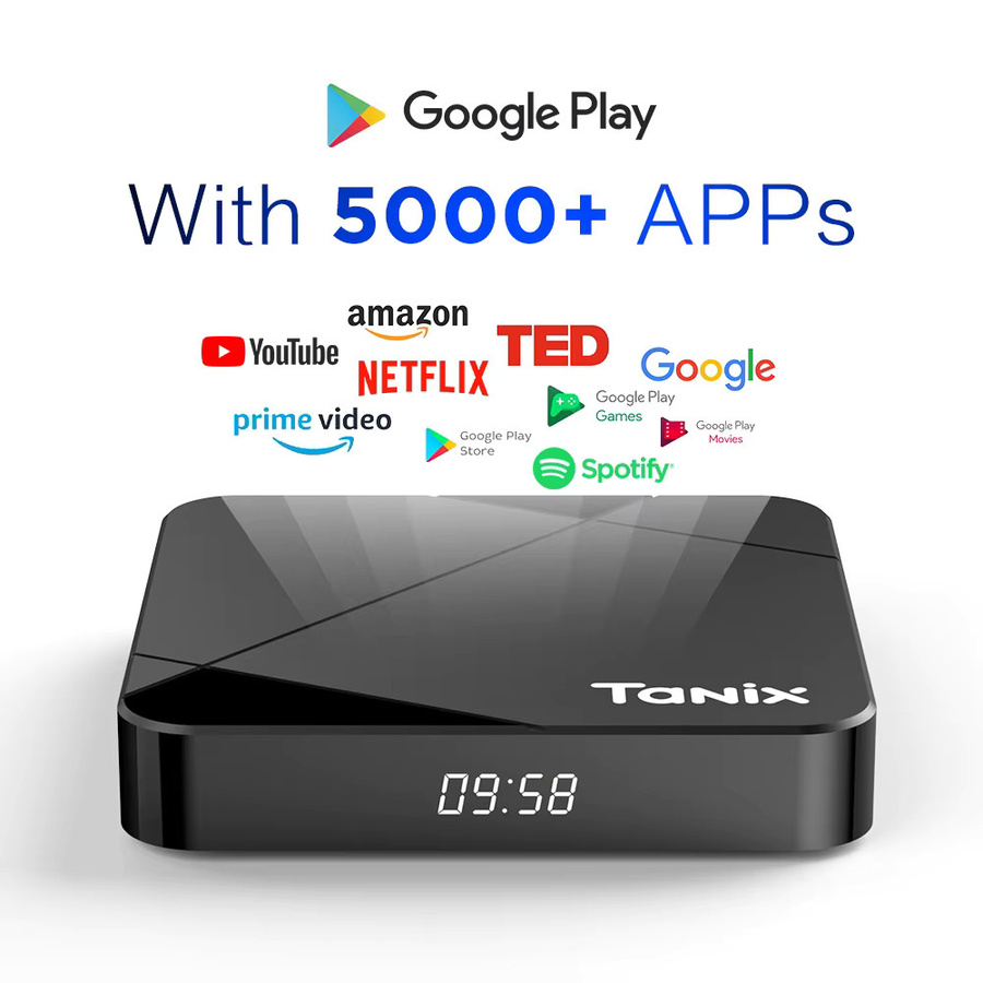 TANIX TX5 Set-Top-Box mit Android 14, S905Y5 Chip, WiFi 6 und 4K UHD Media Player in Schwarz - Bild 4
