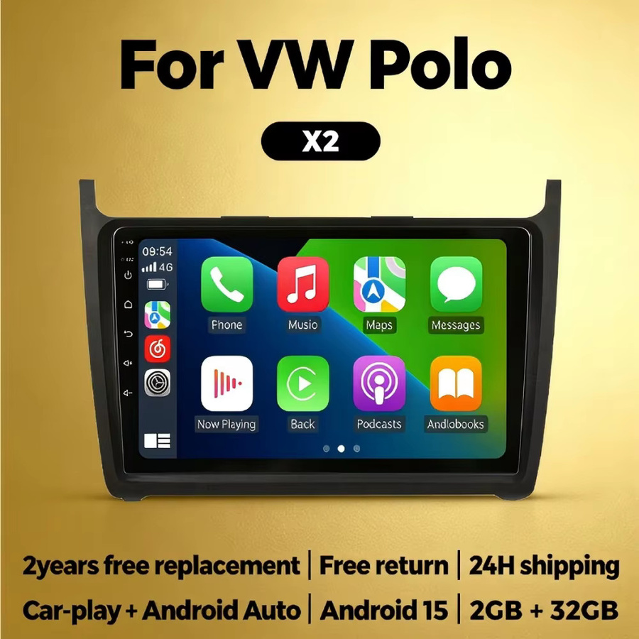 MEKEDE Android 15 Autoradio Head Unit 2 Din Stereo-Player für VW Volkswagen POLO 5 2008-2020 in Schwarz - Bild 6