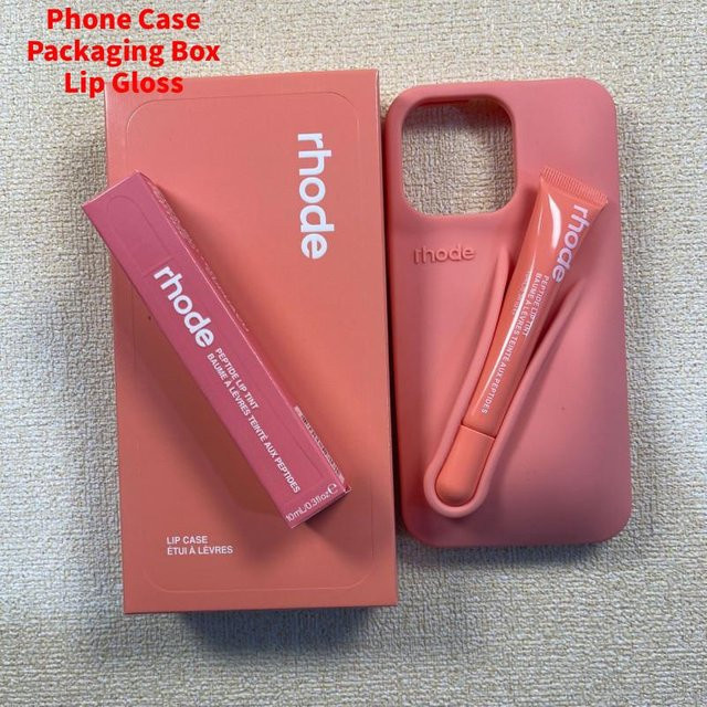 Hailey Rhode Silikon Handyhülle für iPhone 13 Pro Max mit stoßfestem Ständer in Orange - Bild 1