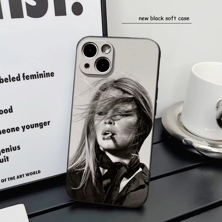 Kate M-Moss Trendige Handyhülle für iPhone 17 Air 16 15 14 Plus 13 12 11 Pro Max 16e Stoßfeste HD Klare Rückabdeckung in Transparent - Bild 5