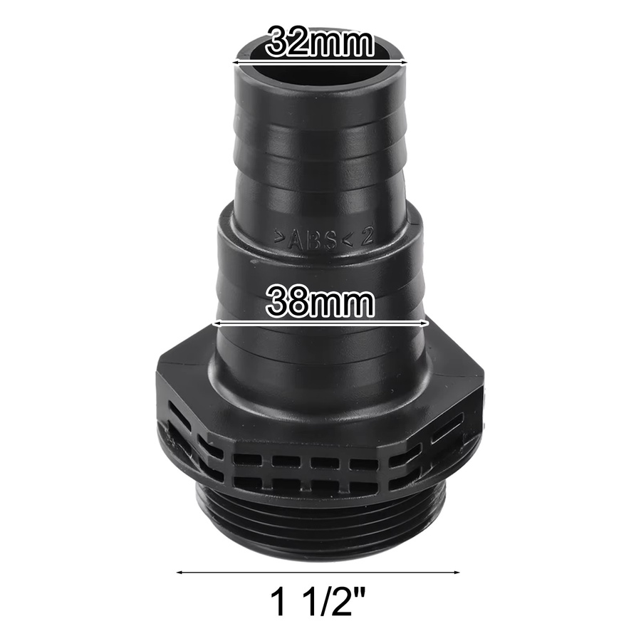 LEENKEA Pumpenanschluss Adapter für SPS50 SPS75 SPS100 Umwälzpumpe und Schwimmbadpumpe, Schwarz, 32 mm / 38 mm - Bild 2