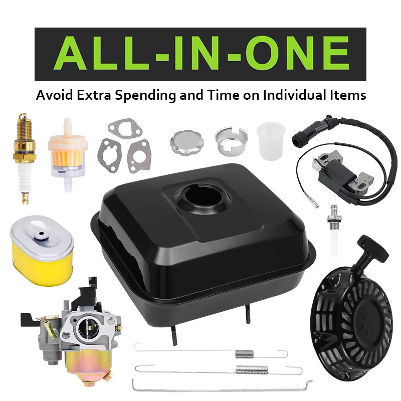 Honda All-in-One Gas-Kraftstofftank-Set in Schwarz mit Vergaser, Luft- und Kraftstofffilter sowie Starter-Baugruppe für GX160 GX200 Predator 212 cc - Bild 5