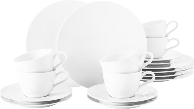 Seltmann Weiden Kaffeeservice Life aus Porzellan, 18er Set, Weiß - Bild 1