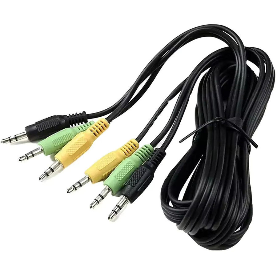 BSN 3-in-1 Audioadapter 3,5 mm Klinke für 5.1-Kanal Heimkino und Autoanlagen, TRS-Stecker in Schwarz und Multicolour - Bild 3