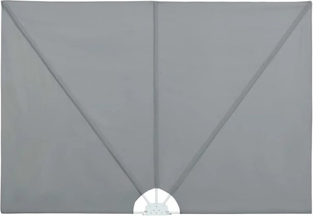 vidaXL Faltbarer Terrassen-Seitenfächer aus Polyester und Stahl in Grau, B/H: 240 x 160 cm - Bild 1