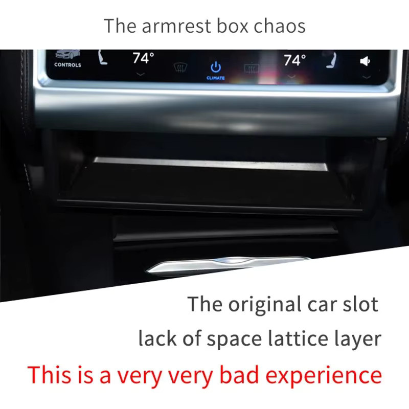 Tesla Zentralsteuerung Schubladenbox für Modell X und Modell S in Schwarz - Bild 3