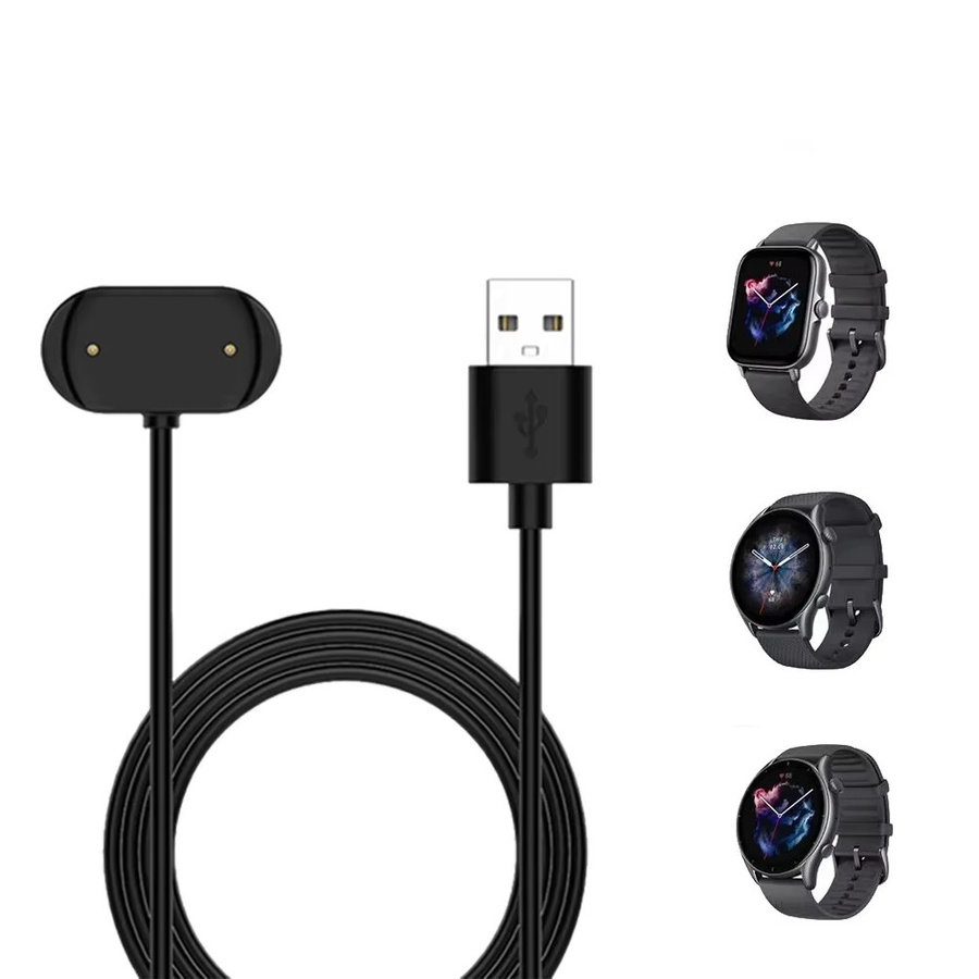 FIFATA USB Ladekabel für Amazfit Smartwatches, 1 m Länge, Schwarz - Bild 4