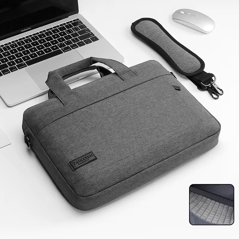 TAIKESEN Laptoptasche als Hülle und Schultertasche für Macbook Air Pro und Notebooks in Grau - Bild 5