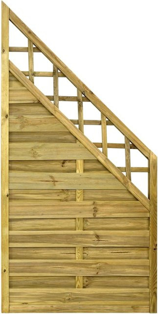 GartenLand Dichtzaun VARIO Abgeschrägt mit Rankgitter aus Kiefer in Grün, B/H: 90 x 180 cm, kesseldruckimprägniert und blickdicht - Bild 1