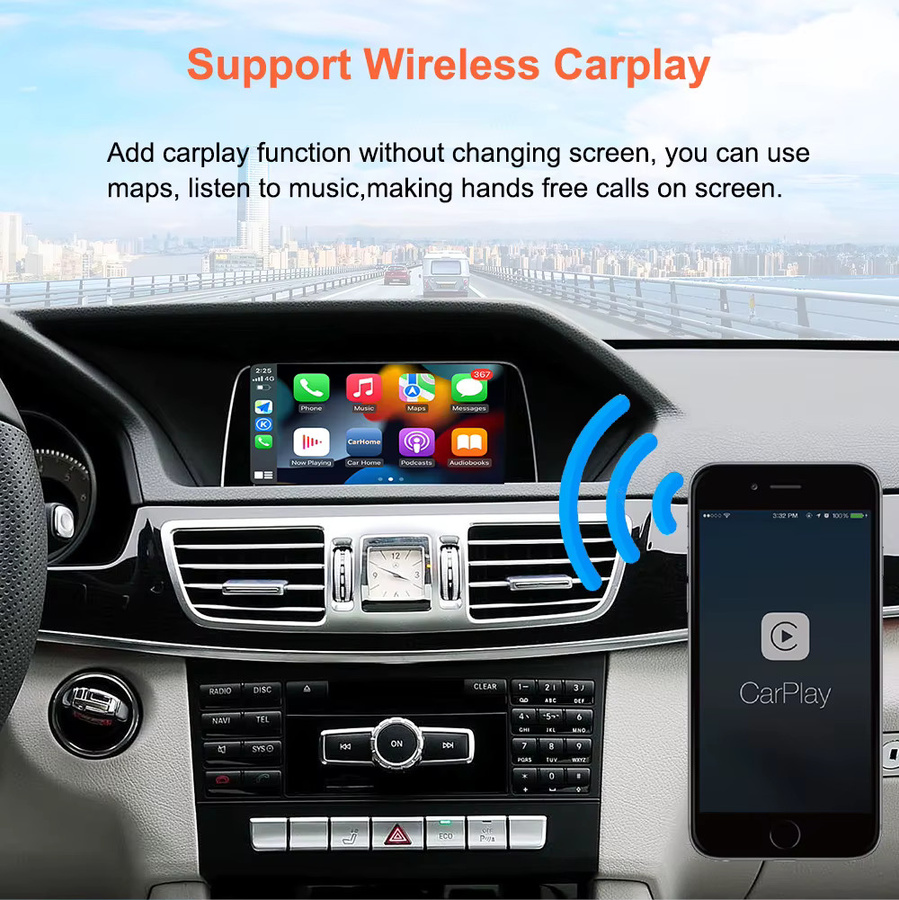 Bonroad Wireless CarPlay und Android Auto Modul für Mercedes Benz Becker NTG4.5 in Schwarz - Bild 4