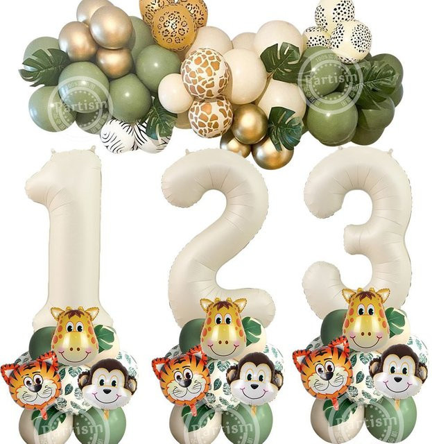 Partism Dschungel Tier Ballon Turm, 19-teiliges Set - Bild 1
