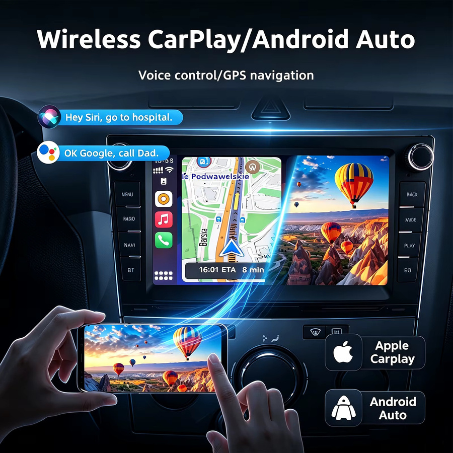 MOPECT 7 Zoll Autoradio für Vauxhall Opel Astra Vectra Corsa Zafira mit 4+64GB, Wireless CarPlay & Android Auto, DAB+ Digitalradio, GPS-Navigation, Bluetooth und DVR - Bild 2