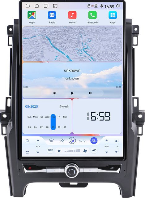 MOOKAKA Android 15.0 Autoradio mit 14,5 Zoll Tesla-Bildschirm für Ford Ranger Everest 2016 - 2021, GPS-Navigation und Multimedia-Player, Schwarz - Bild 1