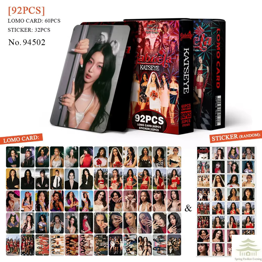 Lomo-Karten- und Aufkleber-Set, 92-teiliges Set, Bunt / Mehrfarbig - Bild 2