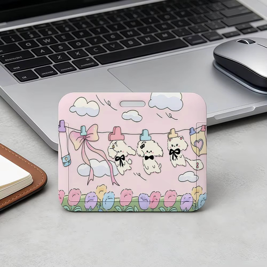 Kawaii Cartoon-Hund Ausweishülle aus Kunststoff in Multicolour für Schulkarten und Buskarten - Bild 4