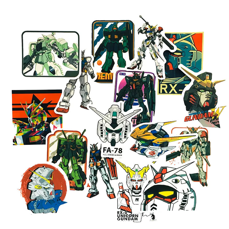 Bandai Gundam Aufkleber, 50-teiliges Set, Bunt / Mehrfarbig - Bild 3
