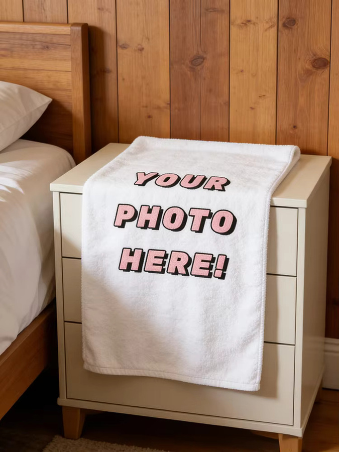 Personalisiertes Fotohandtuch von SRH in Weiß mit individuellem Bildtransfer, ultraweiches Gesichtshandtuch für Zuhause, Hotel, Spa und Fitnessstudio - Bild 3