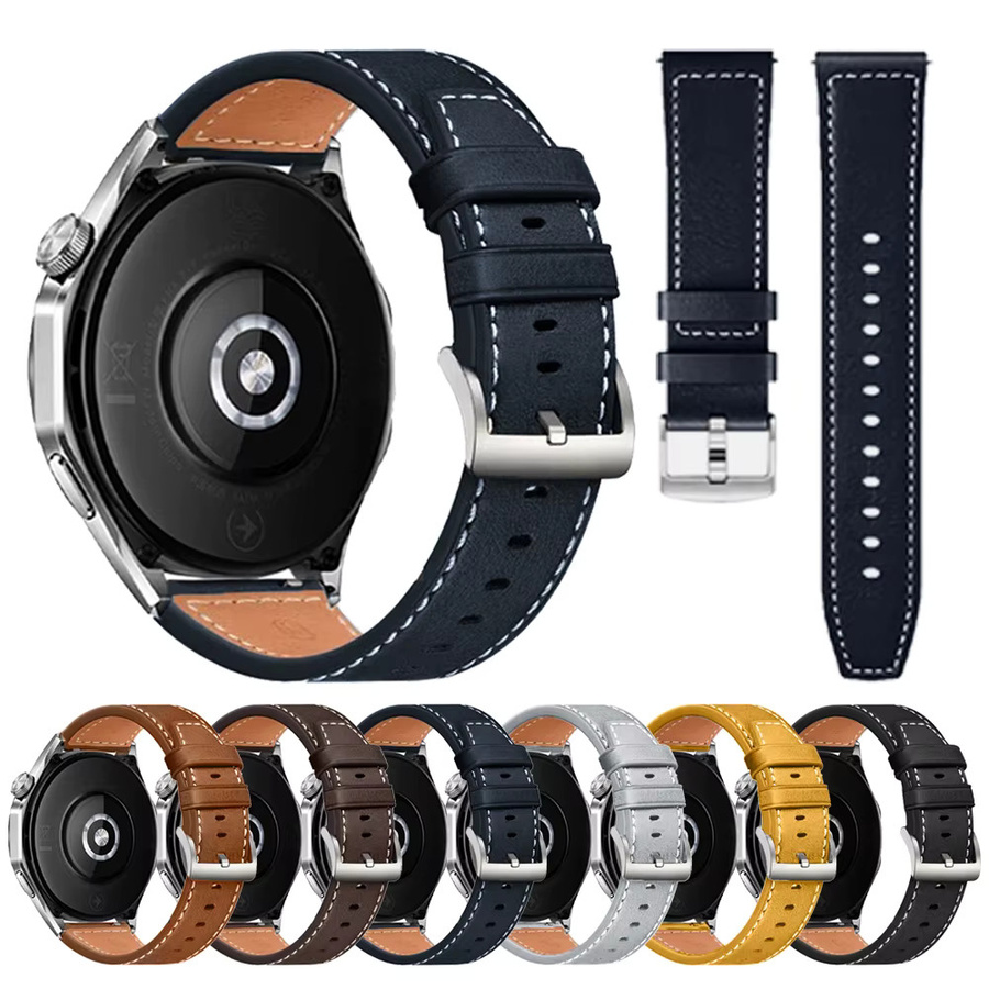 Lederarmband, 22 mm, Schwarz, Unisex - Bild 5