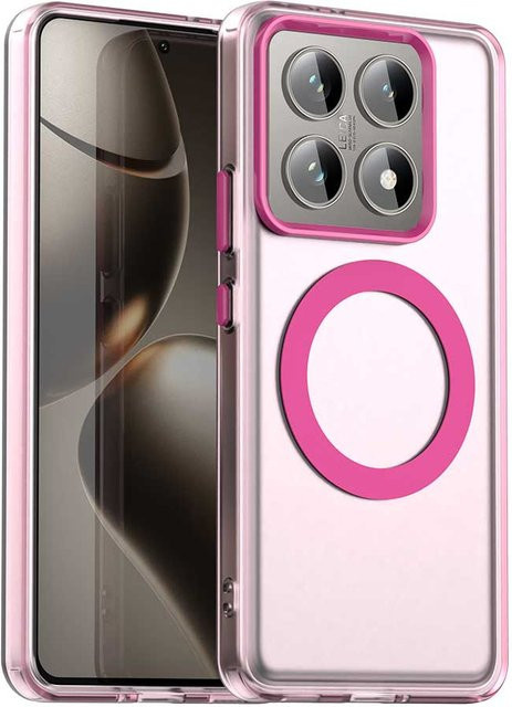Magnetische Handyhülle für Xiaomi 14T und Xiaomi 14T Pro, matt und stoßfest, Rot - Bild 1
