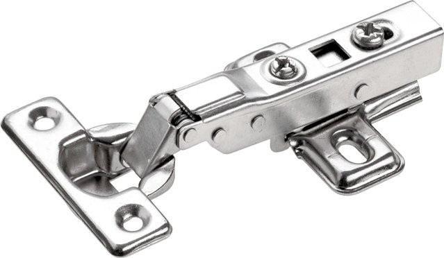 Hettich Mini-Topfscharnier Clip On mit integrierter Dämpfung, verdeckter Topf, Silber vernickelt - Bild 1