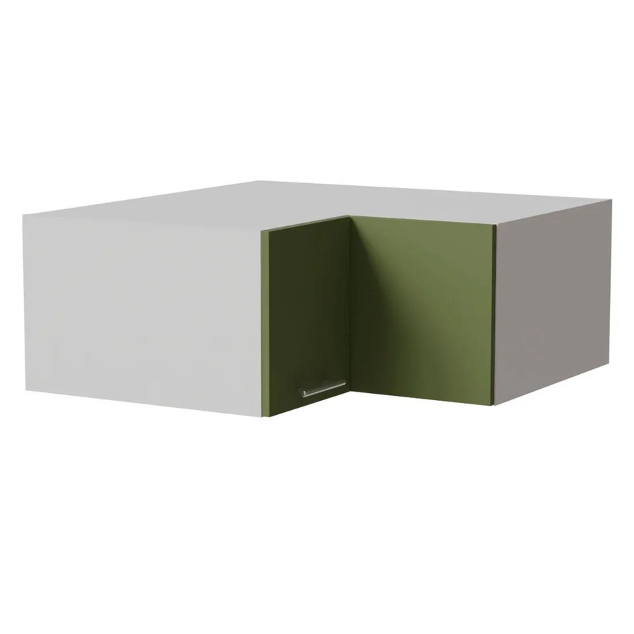 Feldmann-Wohnen Eckaufsatzschrank Brerra Küchenschrank mit Soft-Close-Türen, Weiß und RAL 6025 Farngrün Matt, B/T/H: 90 x 36 x 90 cm - Bild 2