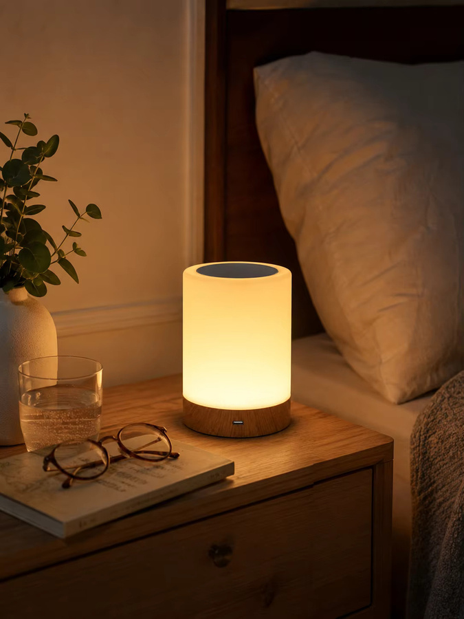 PZSUNLY RGB-Nachttischlampe mit Touch-Steuerung, dimmbar und USB wiederaufladbar, mehrfarbiges Nachtlicht für Schlafzimmer, Kinderzimmer und Esszimmer - Bild 7