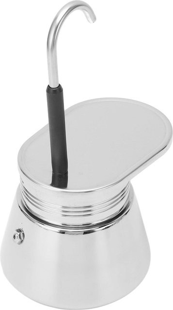 KaiSai Mokka-Kanne aus Edelstahl in Silber für Latte und Handaufguss, klassische Kaffeekanne für Zuhause und Büro - Bild 1