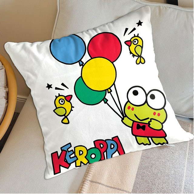 MINISO K-Keropi Kissenbezug mit Weihnachtsdesign, weiß, B/H: 40 x 40 cm - Bild 1