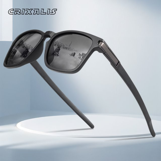 CRIXALIS Sonnenbrille Square, Vollrand, Kunststoff, Schwarz, Unisex, polarisiert - Bild 1