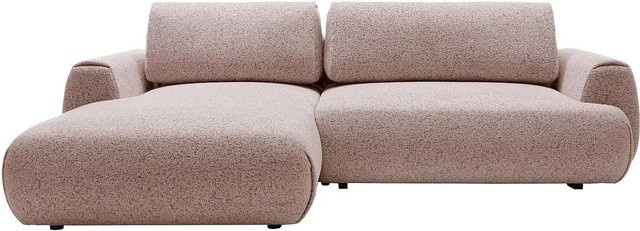 Vente-unique Schlafsofa Monelia Ecksofa in Violett und Rosa mit meliertem Stoff und Schlaffunktion, Breite: 270 cm - Bild 1
