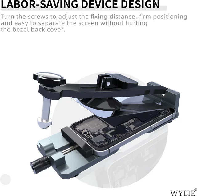WYLIE WL-728 LCD-Bildschirm-Demontage-Separator für Mobiltelefone in Schwarz mit Klemmvorrichtung zur beheizungsfreien Bildschirm-Schnellentfernung - Bild 1