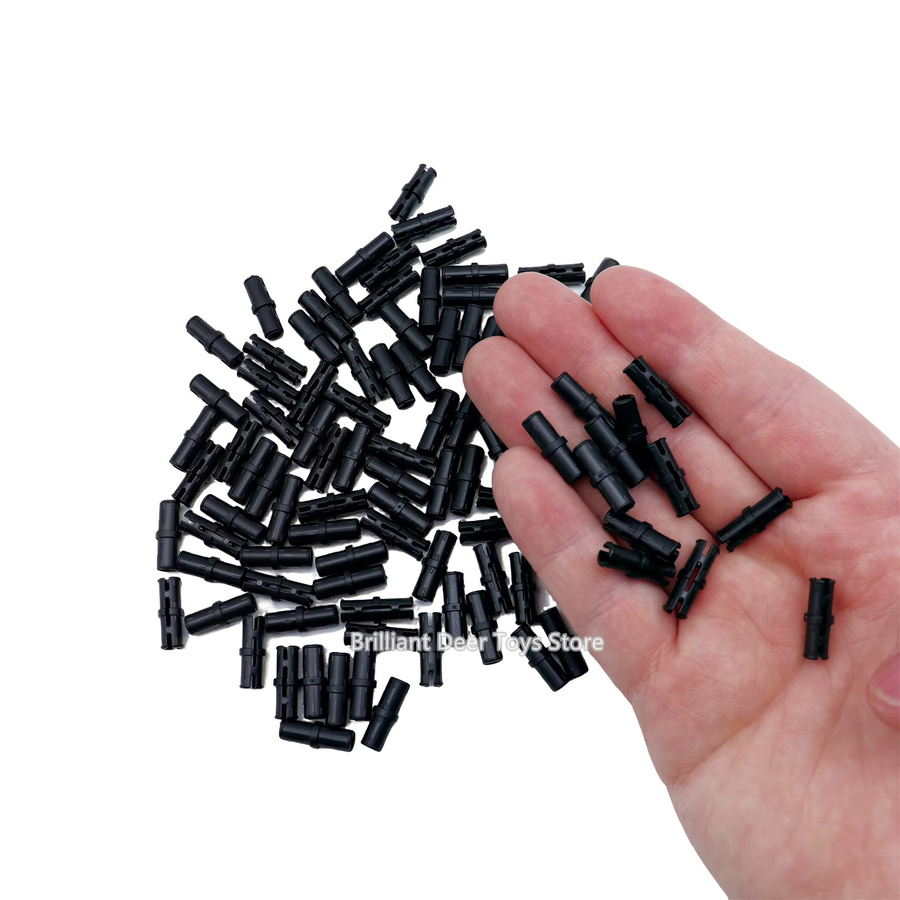 Brilliant Deer Verbinder 1x2 Pin-Steine, Nachfüllpack, 100 Stück, Schwarz - Bild 4