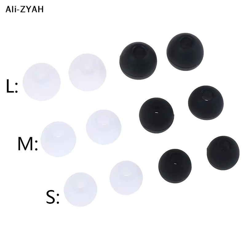 JETTING Universelle In-Ear-Kopfhörer-Ohrstöpsel aus Silikon in Schwarz und Weiß, 6 Paar Set (S, M, L) - Bild 2