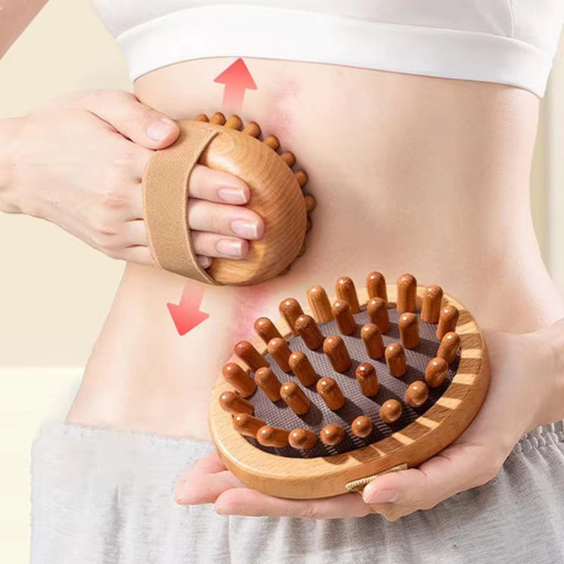 Holz Massagebürste für Kopfhaut, Haare und Körper, Unisex - Bild 2