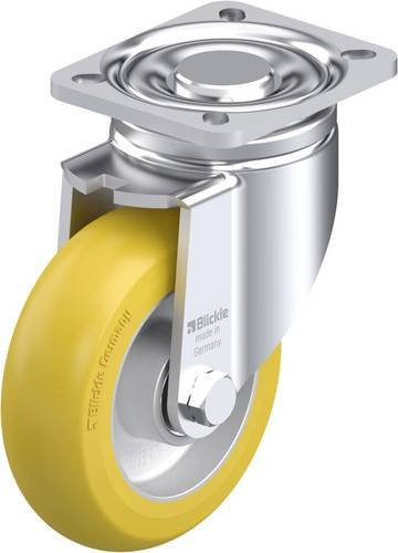 Blickle Stahlblech-Lenkrolle LH-ALTH 125K-1-CO in Silber mit 125 mm Rad-Durchmesser und 550 kg Tragfähigkeit - Bild 1