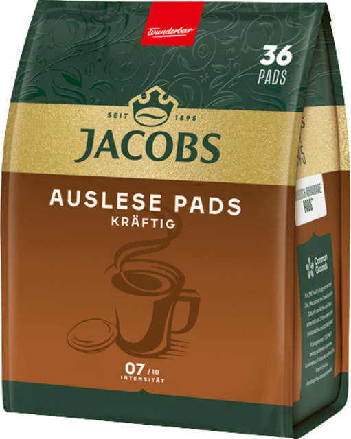 Jacobs Auslese Kräftig, Kaffee-Pads, 36 Stück, 250 g - Bild 1