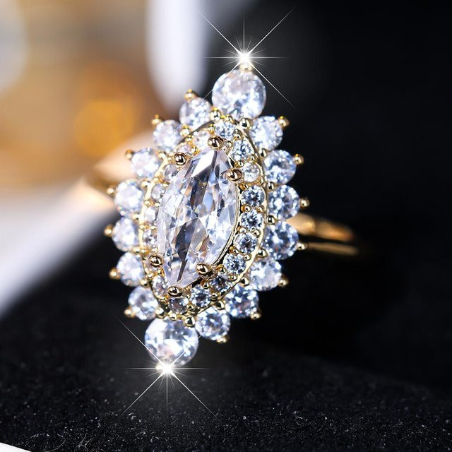 Bamos Ring, Kristall, Zirkonia, Gold, Damen - Bild 1